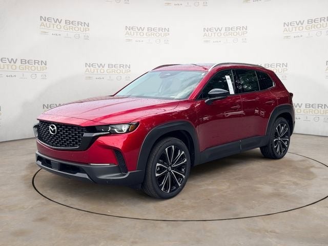 2026 Mazda Mazda CX-50 2.5 S Premium AWD in Soul Red Crystal Metallic — front three-quarter view